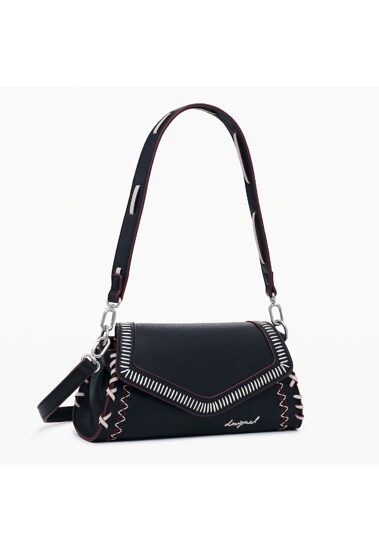 Geantă de damă - negru - 28x10 -5x12cm - cu mânere și curea detasabilă