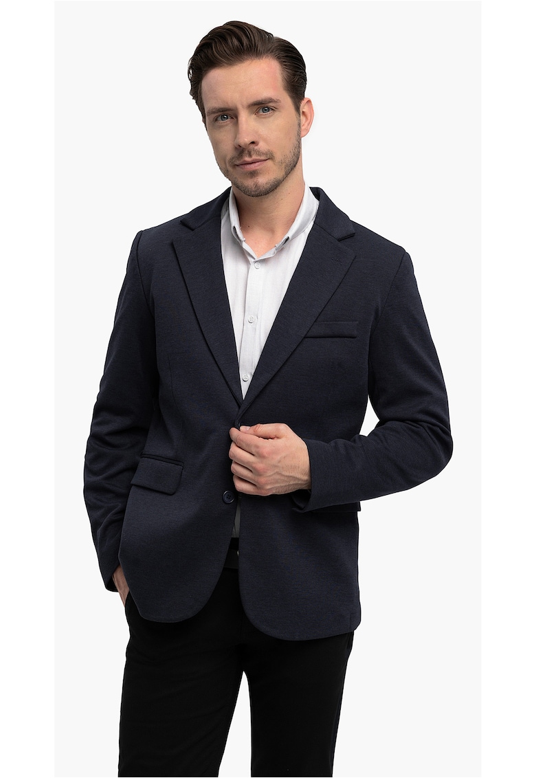 Sacou barbati cu buzunare cu clapa JB-Anton - Regular Fit - Bleumarin