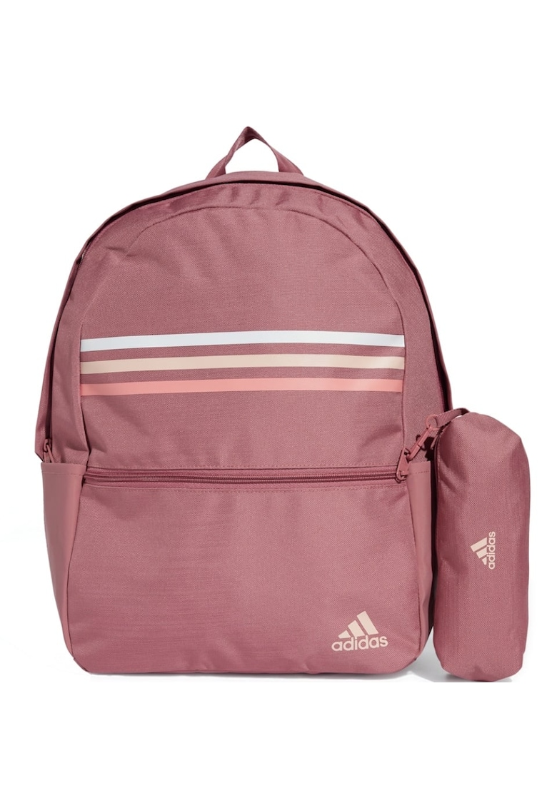 Rucsac  Classic Horizontal 3-Stripes - roz - 44x36x15 cm