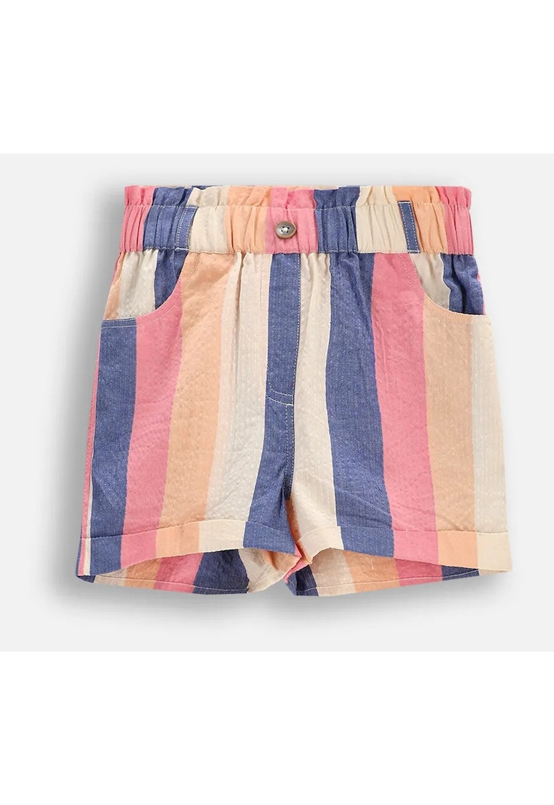 Pantaloni scurti din bumbac cu imprimeu in dungi