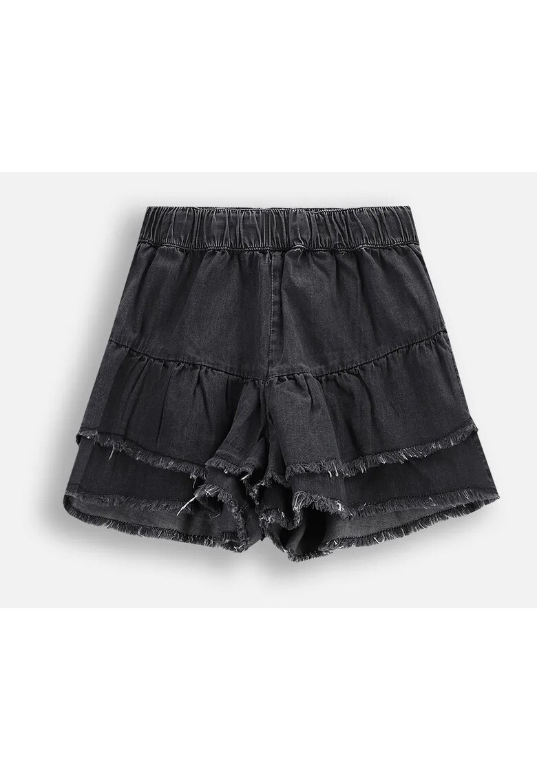 Pantaloni scurti din denim cu terminatii franjurate -