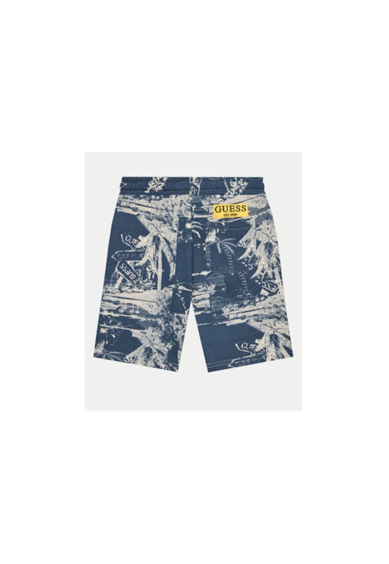 Pantaloni scurti printati din bumbac.