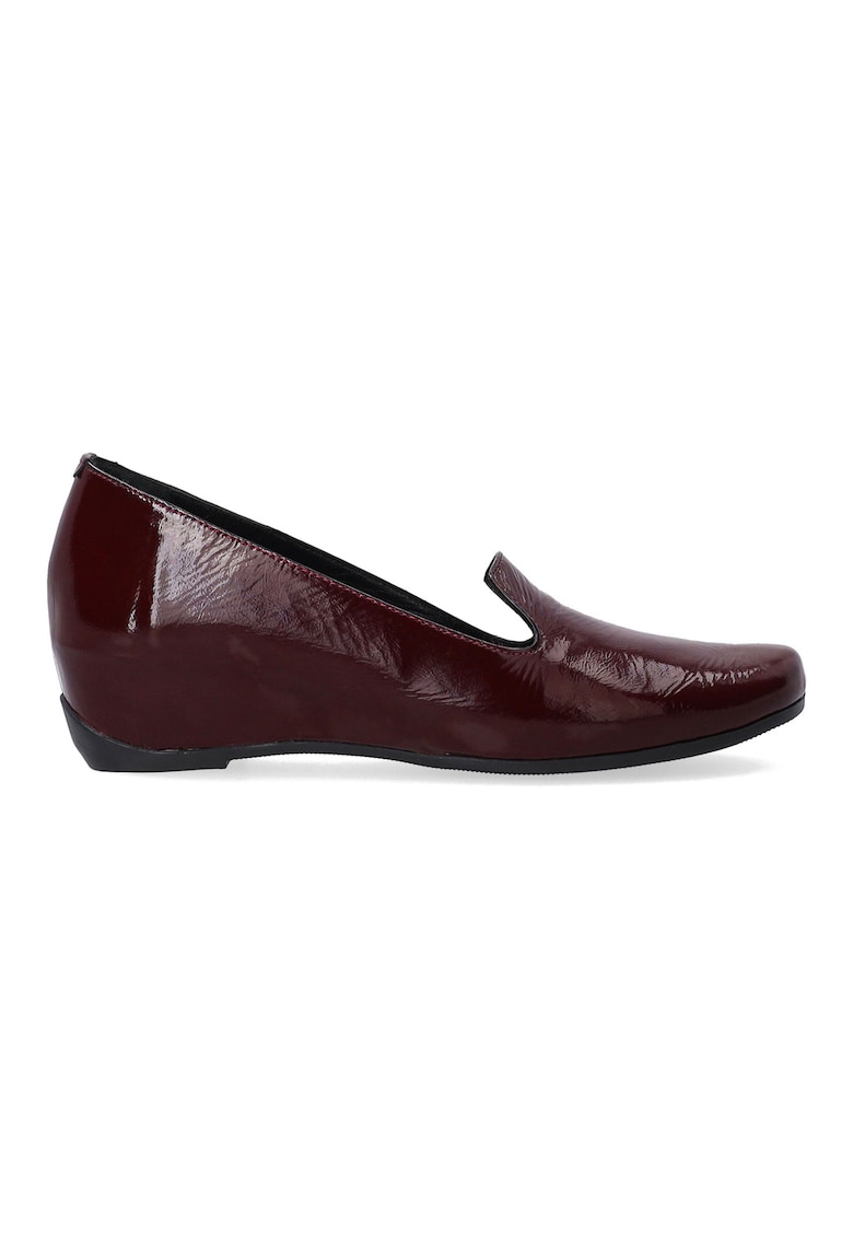 Pantofi loafer din piele lacuita - Visiniu