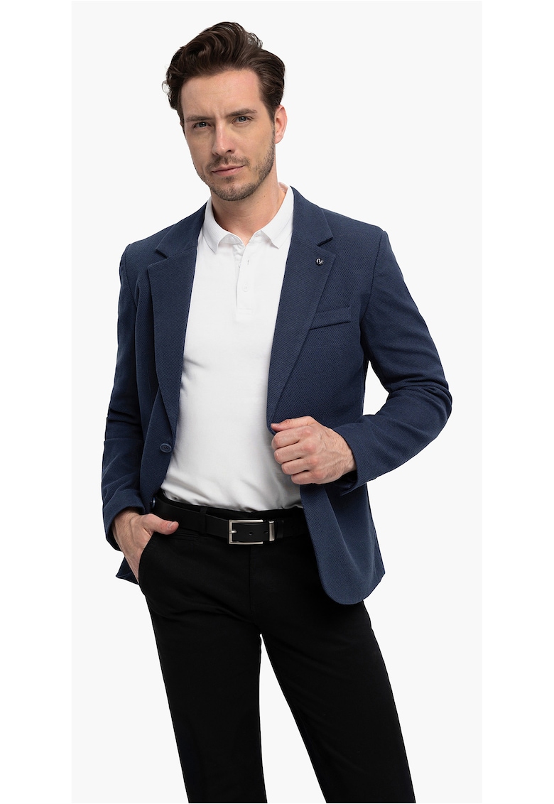 Sacou barbati JB-Elon - Regular Fit - cu buzunare cu clapa - denim