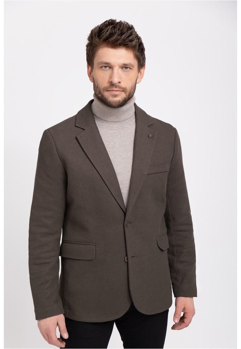 Sacou barbati JB-Elon - Regular Fit - cu buzunare cu clapa - maro