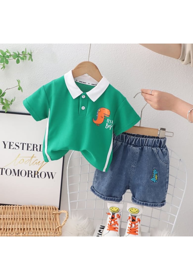 Compleu Model AL 21306 tip polo - Baieti - Multicolor