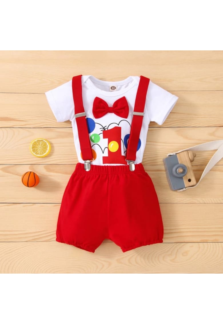 Compleu Model AL 21160 First red - 12-18 luni - Multicolor -