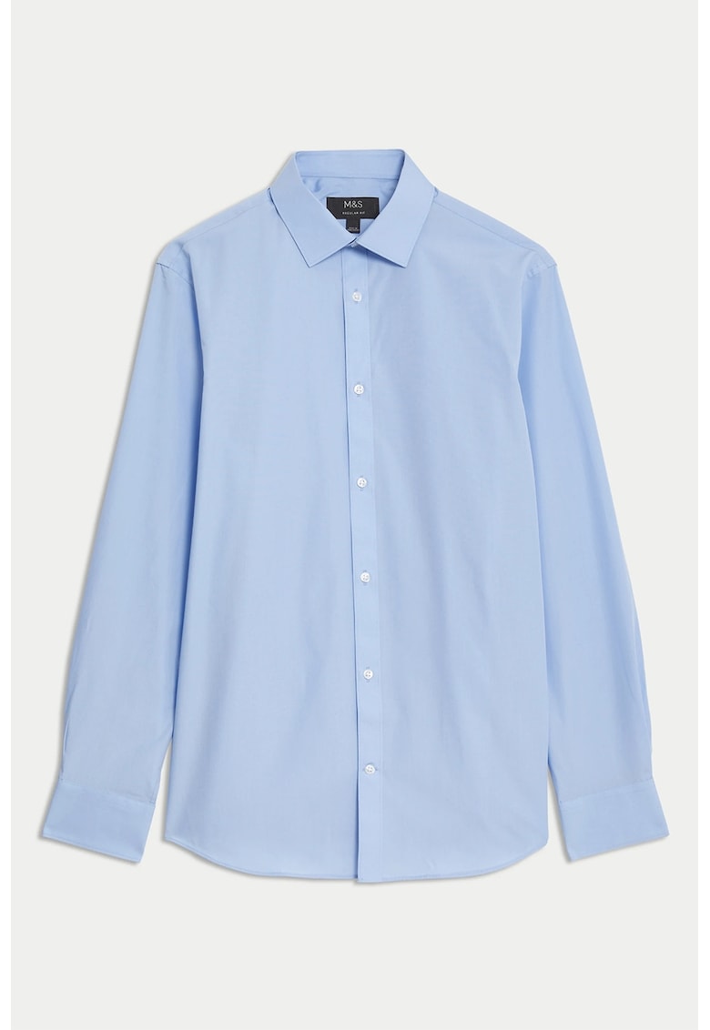 Marks Spencer Camasa regular fit din amestec de bumbac - Albastru lavanda