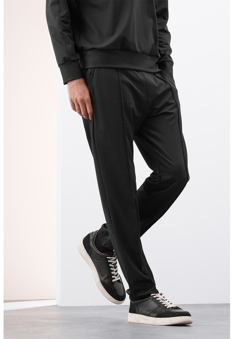 Pantaloni de trening cu talie elastica - Negru