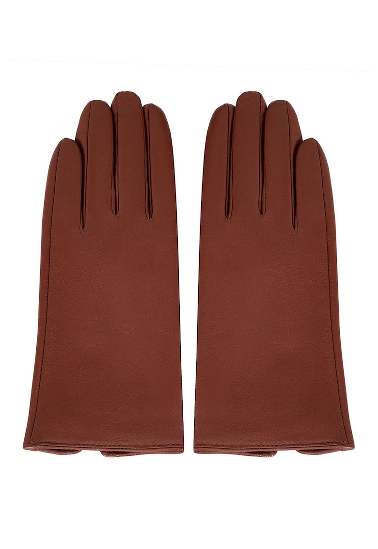 Manusi din piele cu model uni