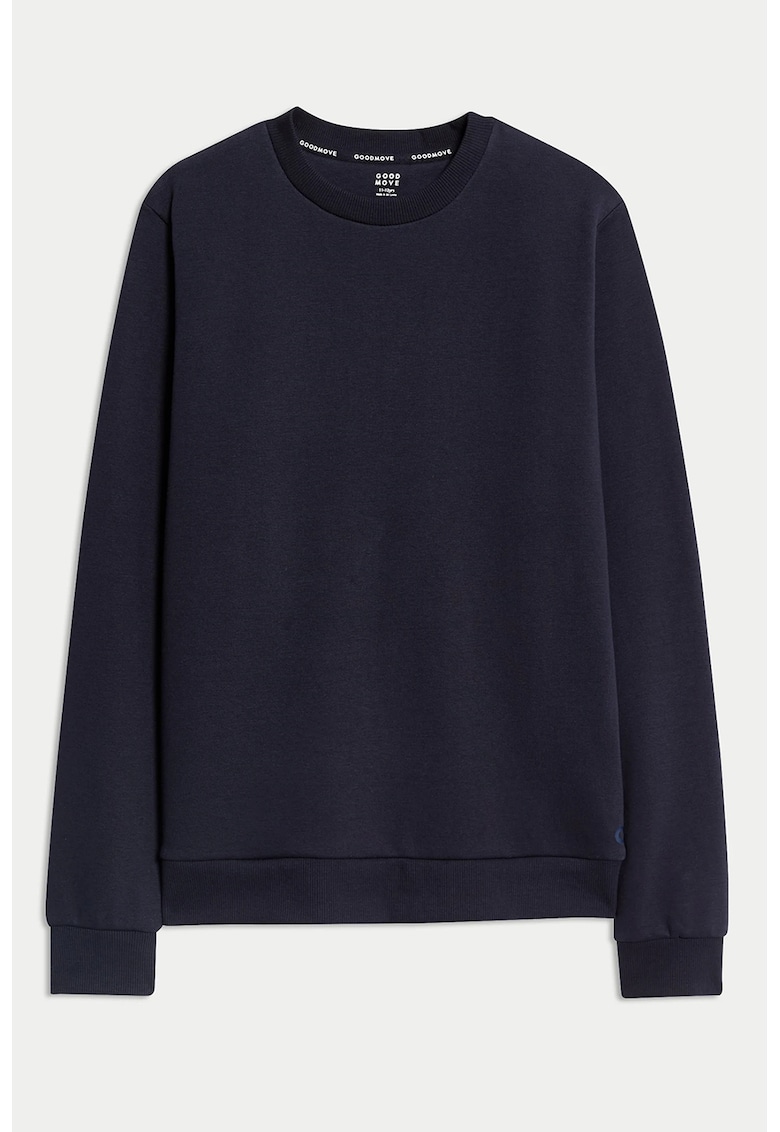 Marks Spencer Bluza uni de trening cu decolteu la baza gatului - Albastru ultramarin