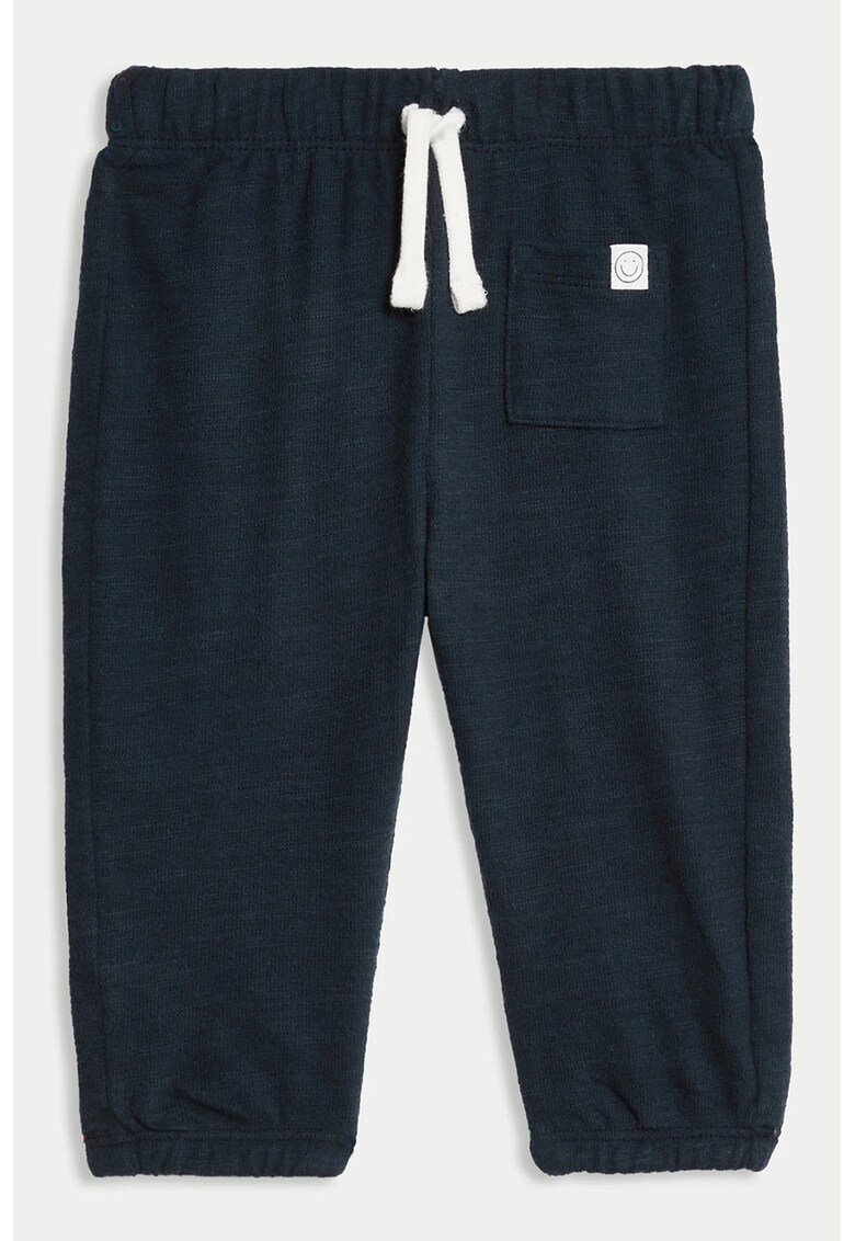 Pantaloni de bumbac cu snur - Albastru ultramarin