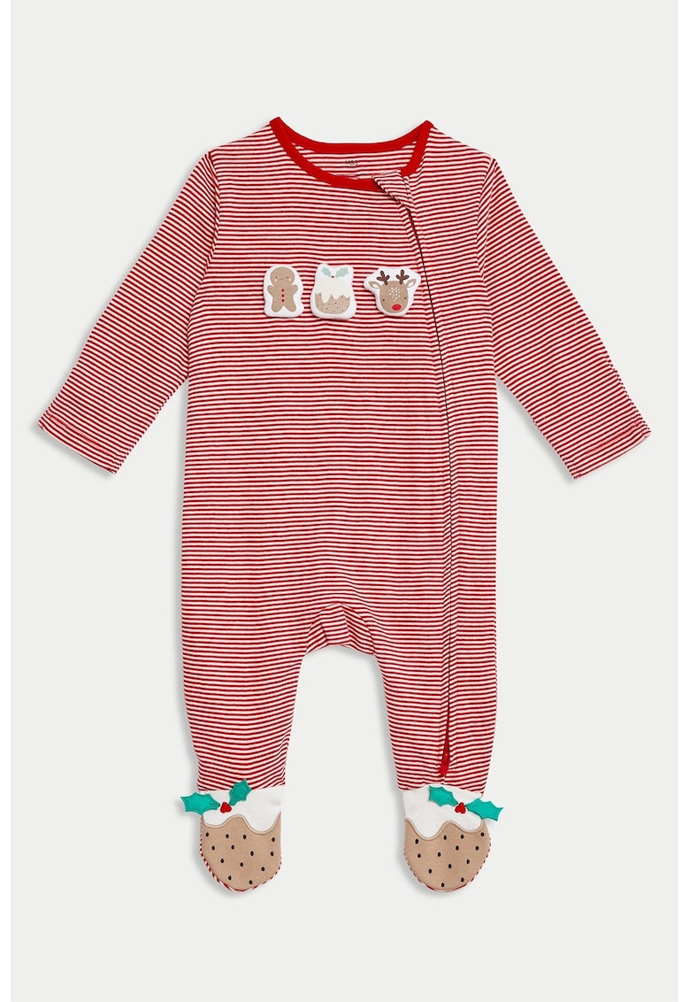 Salopeta in dungi cu detalii cu model de Craciun