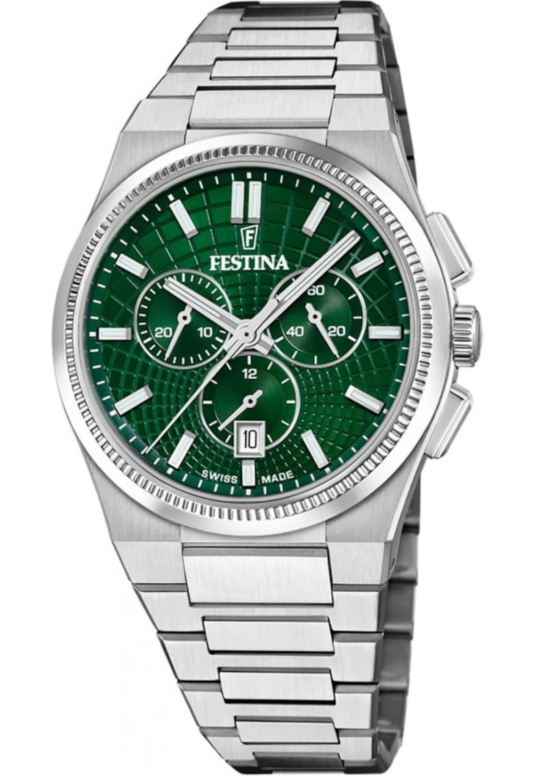 Ceas de barbati 20059/3 verde clasic pentru inot