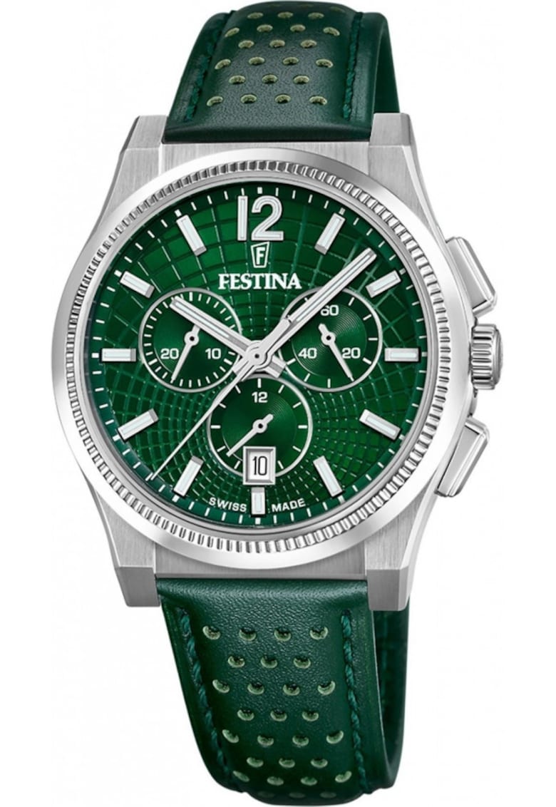 Ceas de barbati 20060/3 - verde clasic