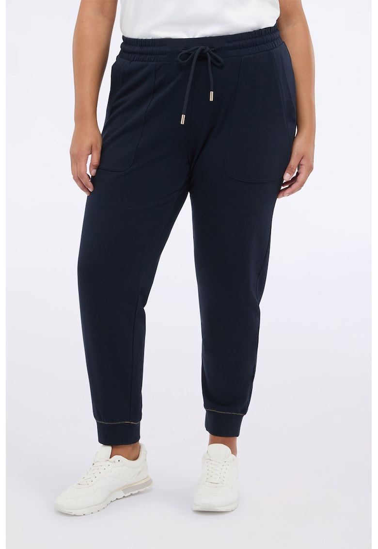 Pantaloni de trening conici cu snur - Albastru ultramarin