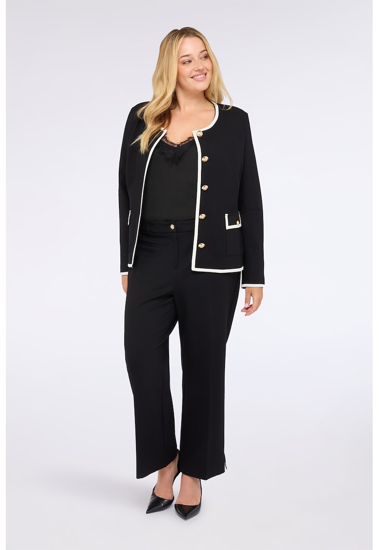 Pantaloni drepti cu buzunare cu refilet