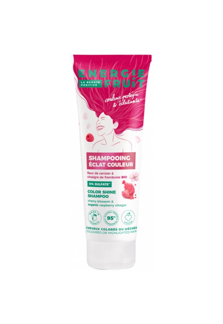 Sampon stralucire par vopsit cu zmeura si flori de cires - 250ml