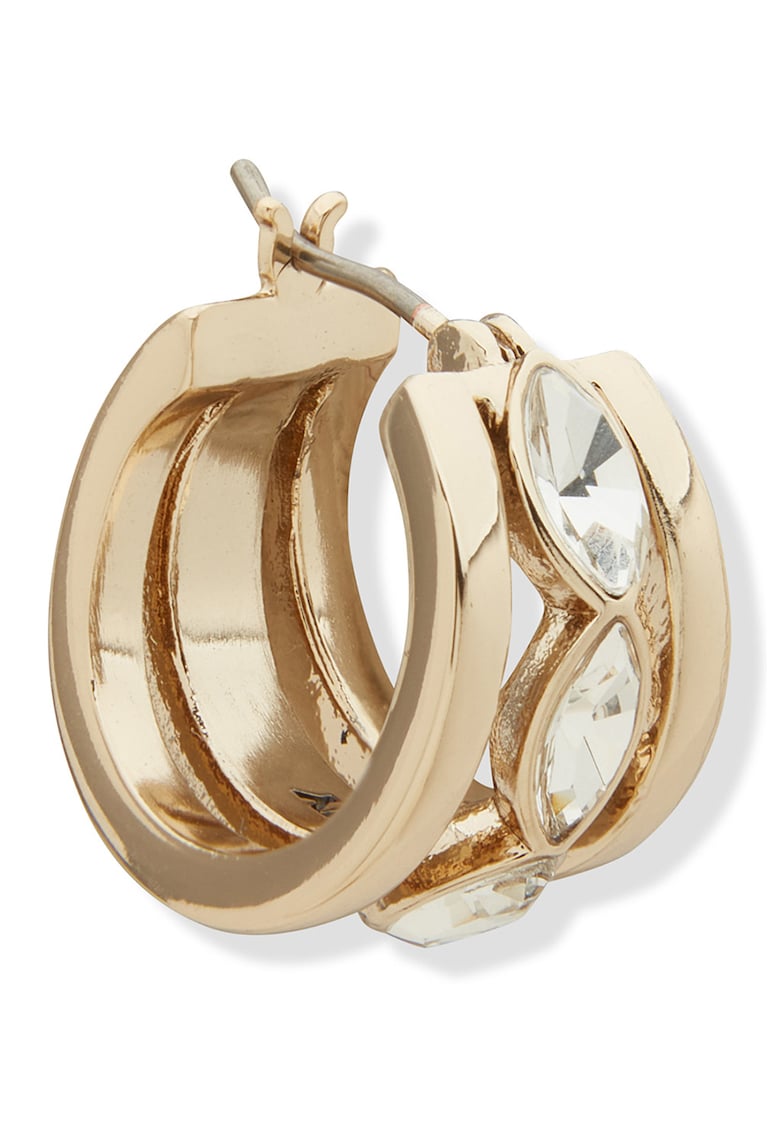 Cercei rotunzi cu pietre din sticla