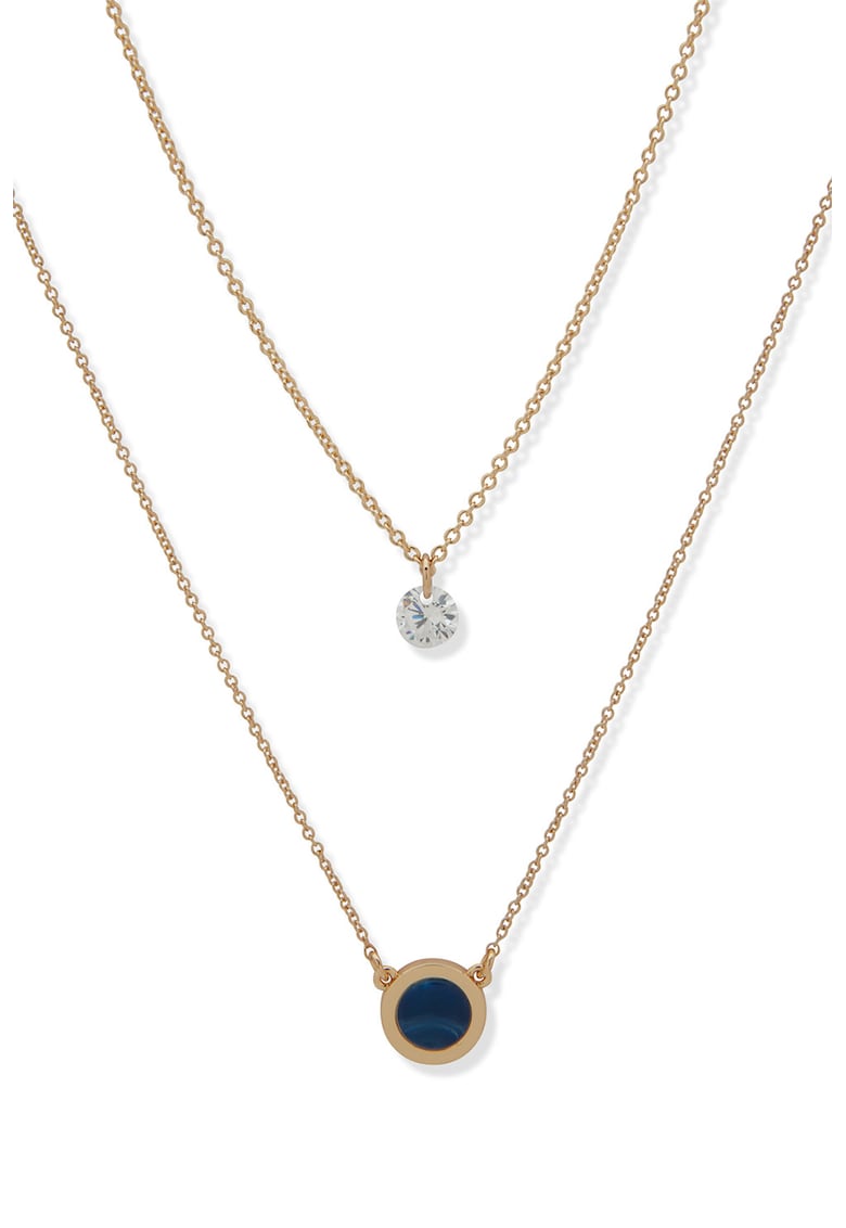 Colier cu sirag dublu si decorat cu zirconia