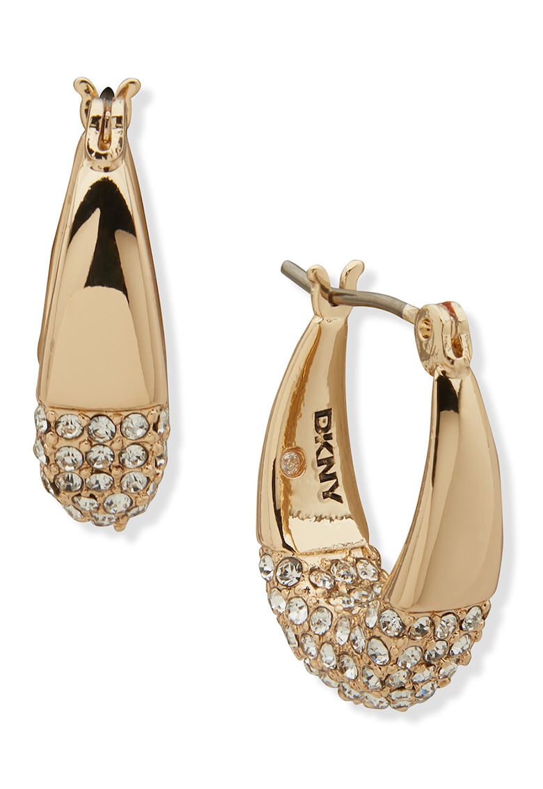 Cercei cu pietre din sticla si logo gravat