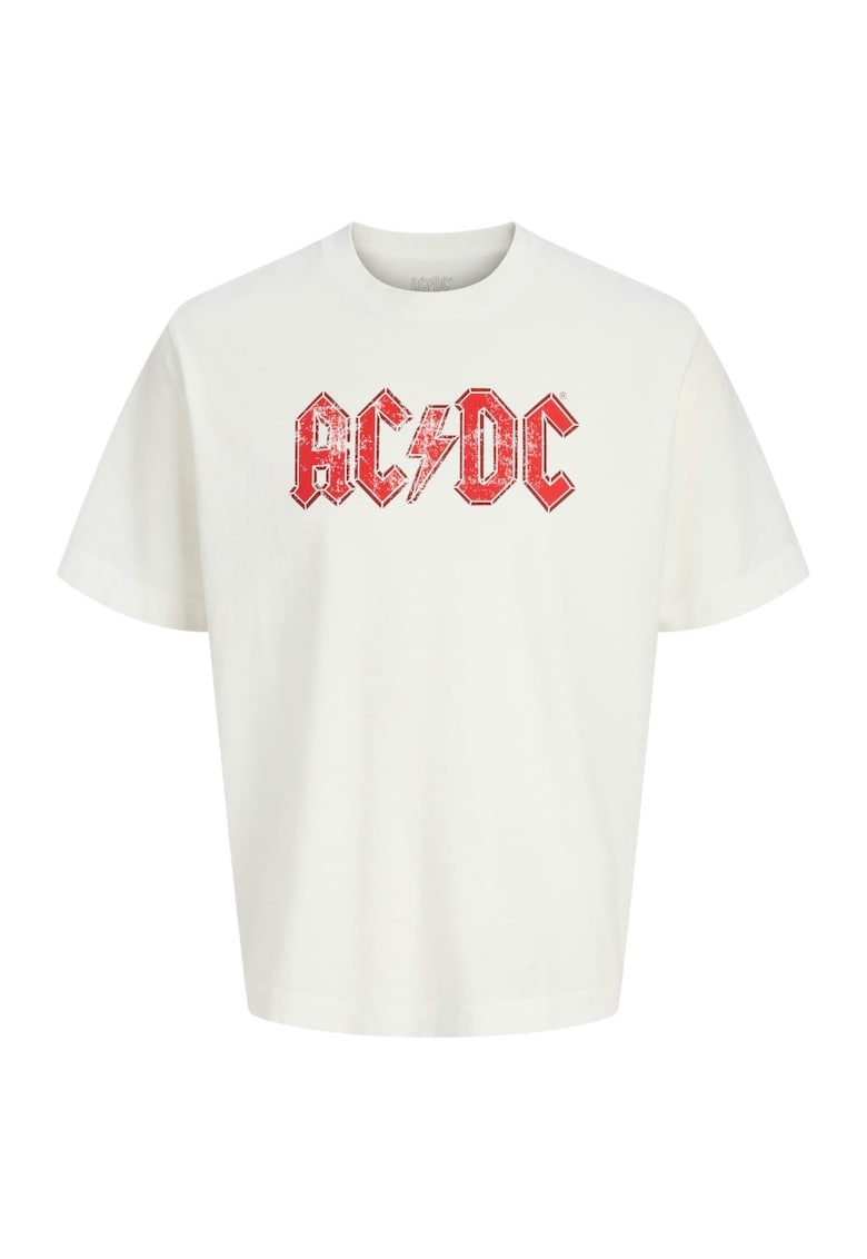 Jack & Jones Tricou JACK &JONES AC DC Crew Neck 50198 - Alb