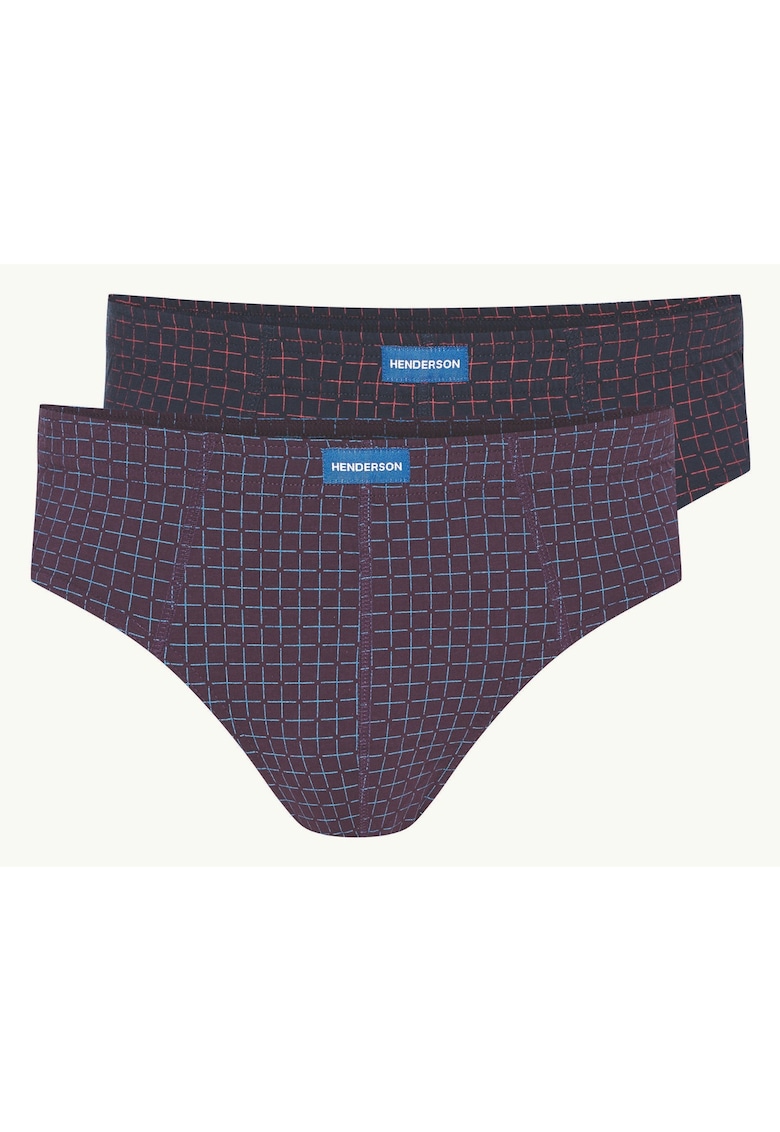 Slip barbati set 2 perechi - negru albastru inchis - Classic Henderon - Albastru