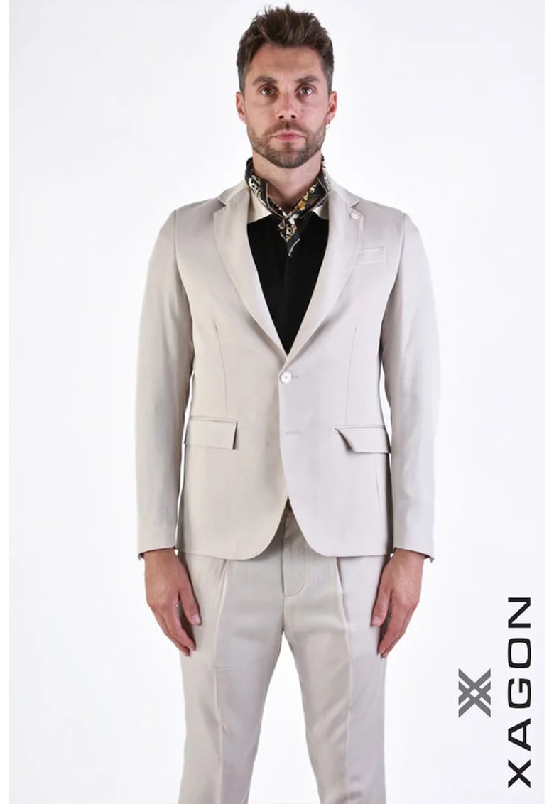 Sacou slim fit - cu inchidere la un singur rand de nasturi