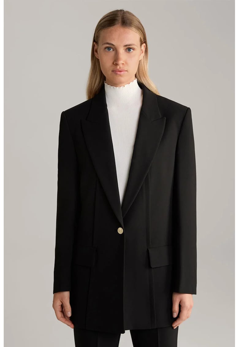 Sacou cu buzunare frontale si inchidere la un singur nasture