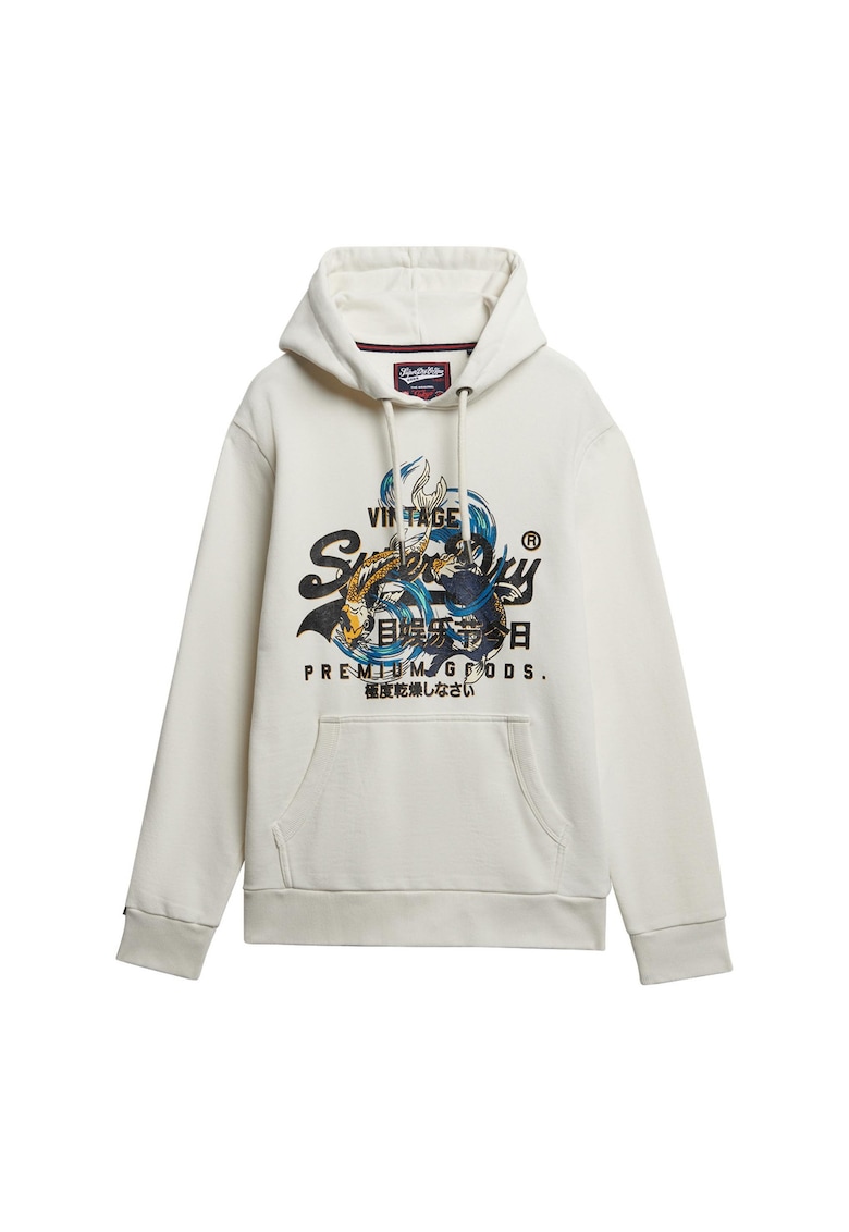 SUPERDRY - Hanorac din amestec de bumbac cu model grafic