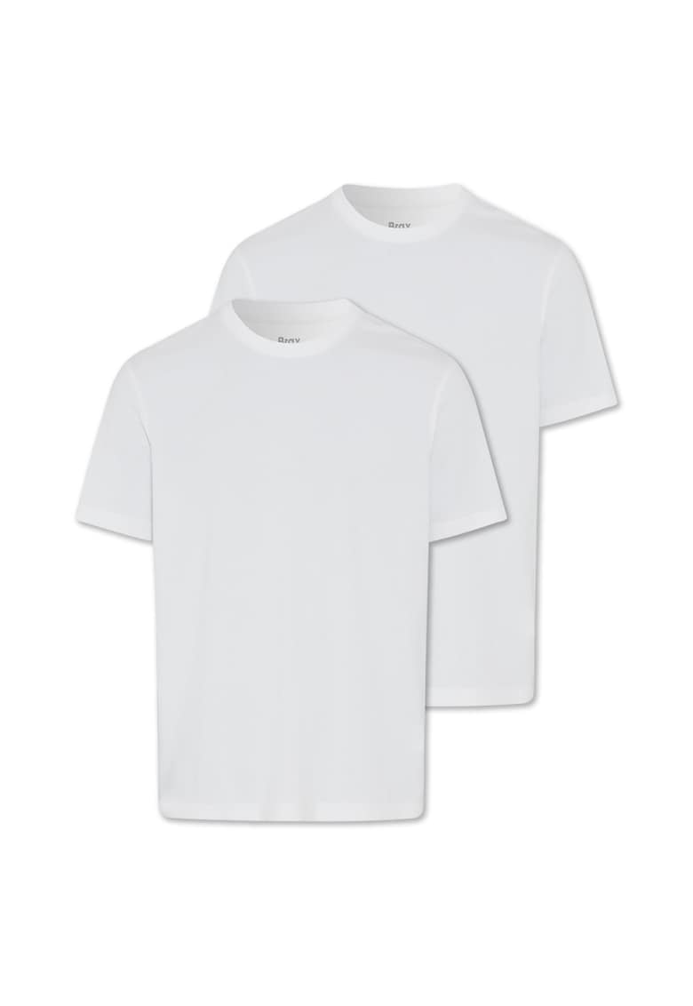 Brax Set de tricouri cu model uni - 2 piese - Alb