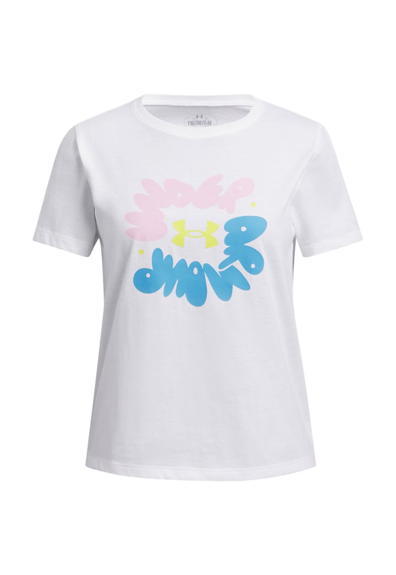 Tricou lejer cu logo Bubble - Albastru pastel/Roz pastel/Alb optic