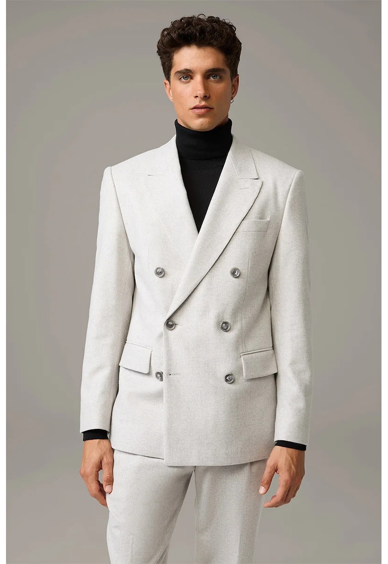 Sacou regular fit cu închidere la două rânduri de nasturi