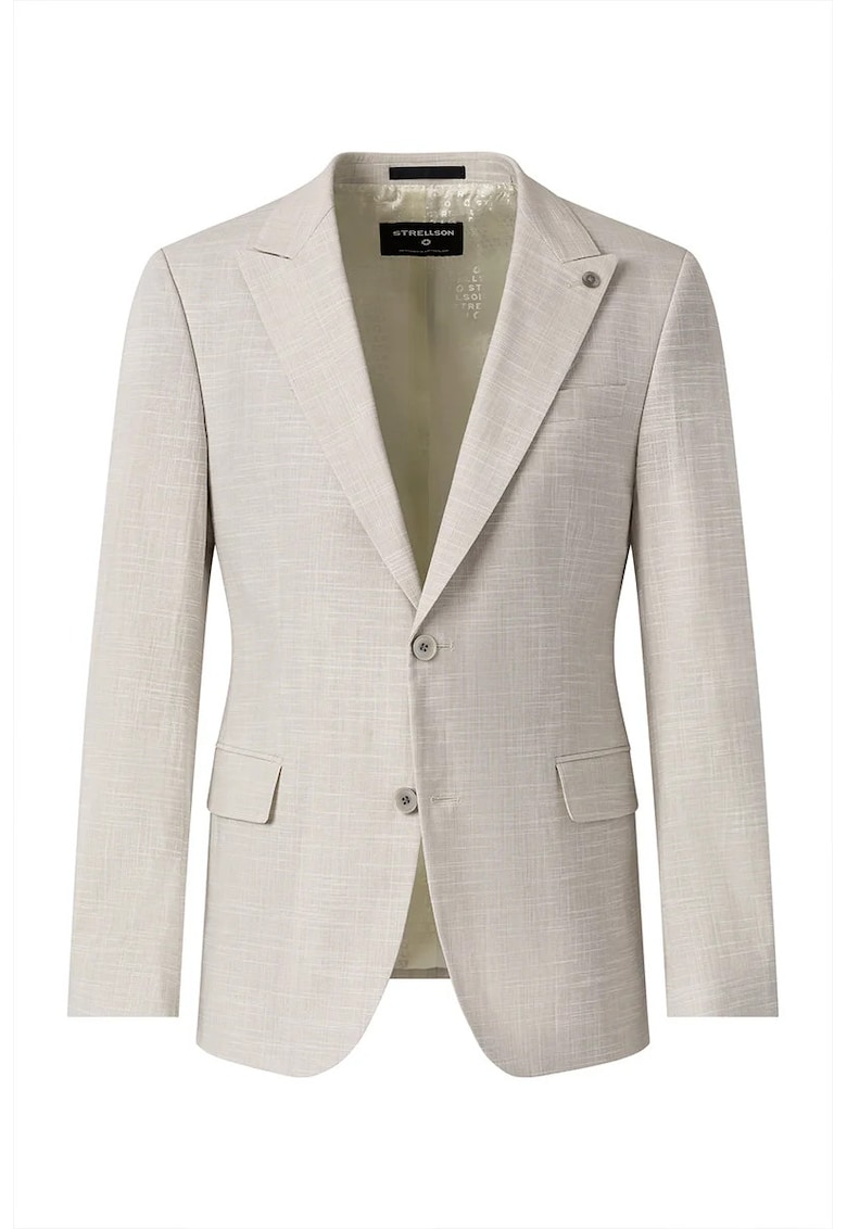 Sacou texturat cu închidere la un singur rând de nasturi