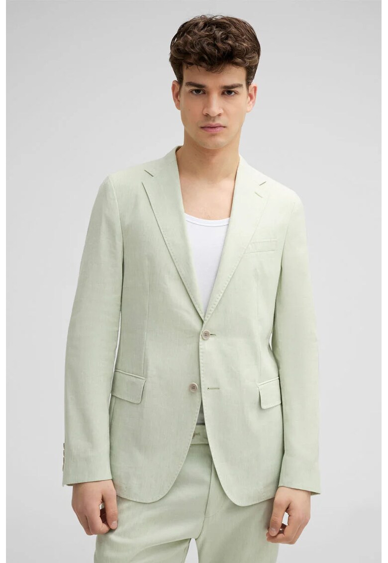 Sacou regular cu inchidere la un singur rand de nasturi STR1 - Verde