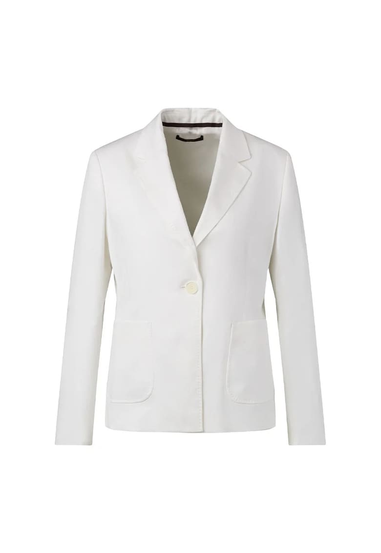 Sacou regular fit cu inchidere la un singur rand de nasturi STR14 - Alb