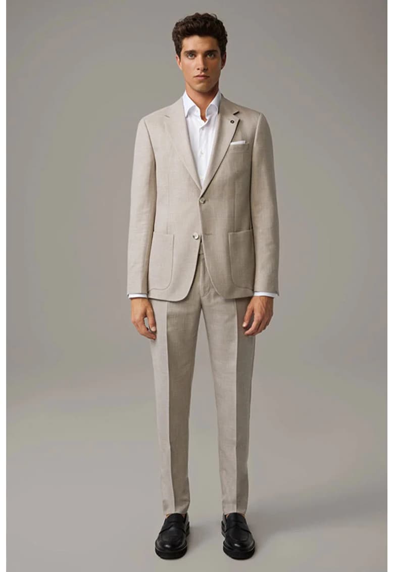 Sacou slim fit cu închidere la un singur rând de nasturi