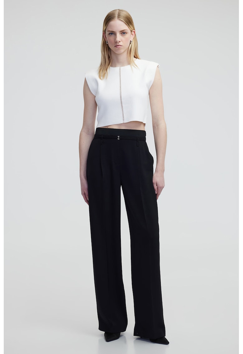 Pantaloni eleganti cu talie inalta