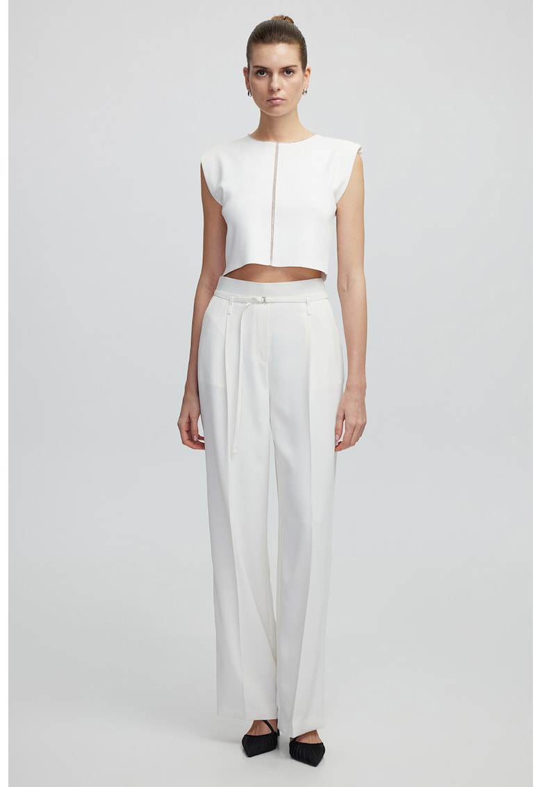 Pantaloni eleganti cu talie inalta