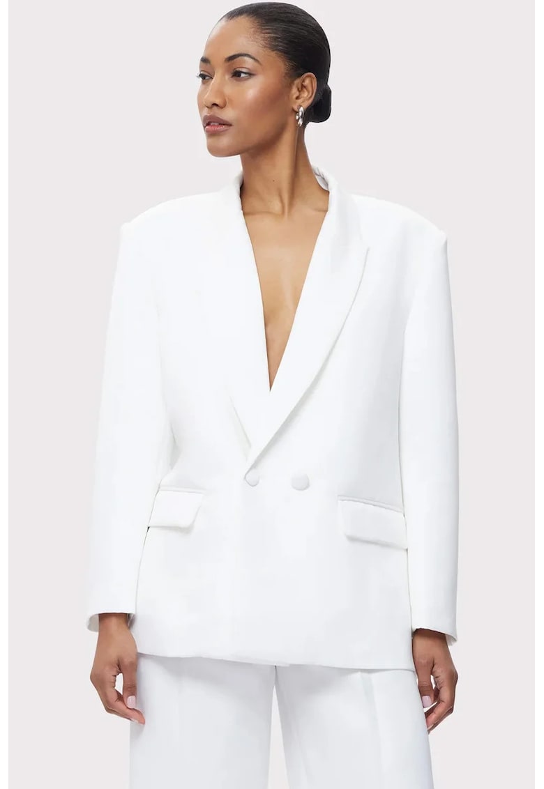 Sacou regular fit cu inchidere la un singur rand de nasturi