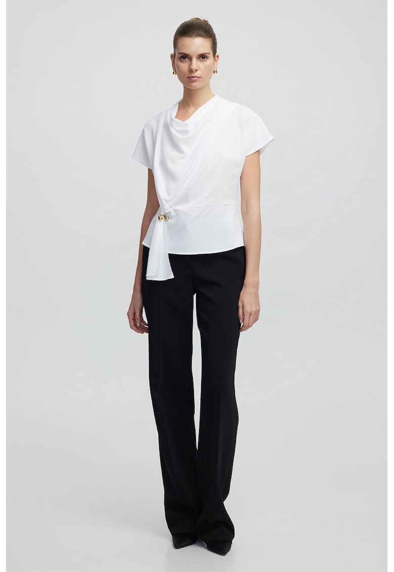 Bluza slim-fit cu decolteu rotund