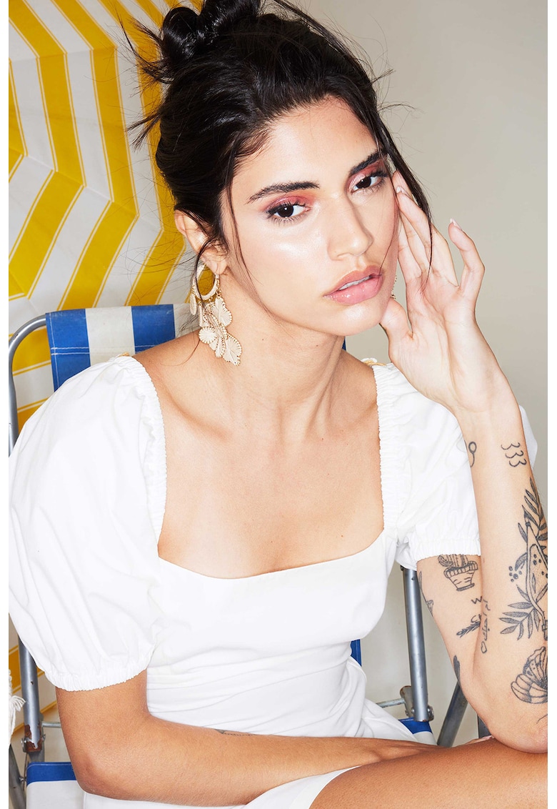 Rochie uni cu maneci scurte