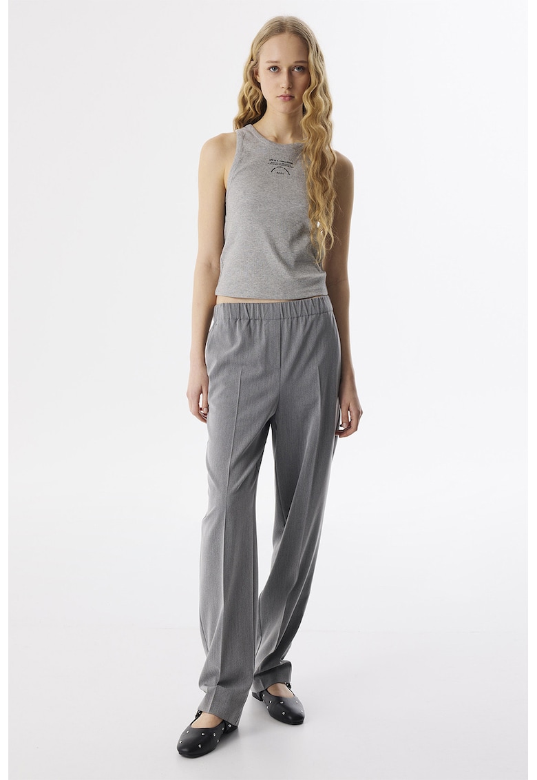 Pantaloni relaxed fit cu pliuri