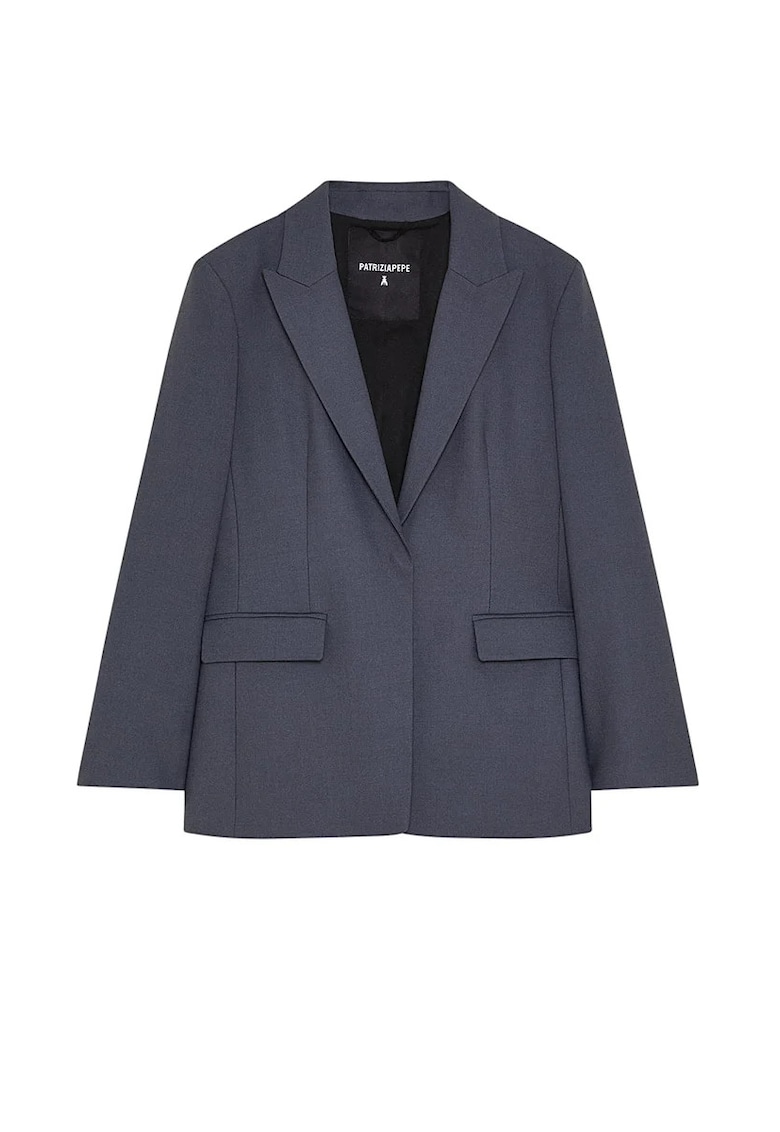 Sacou regular fit cu inchidere prin capse - Gri