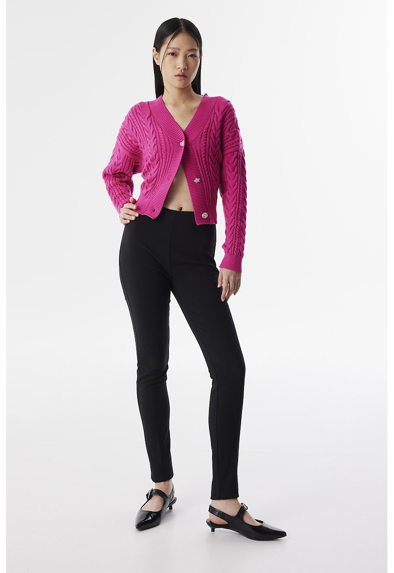 Pantaloni skinny cu talie inalta