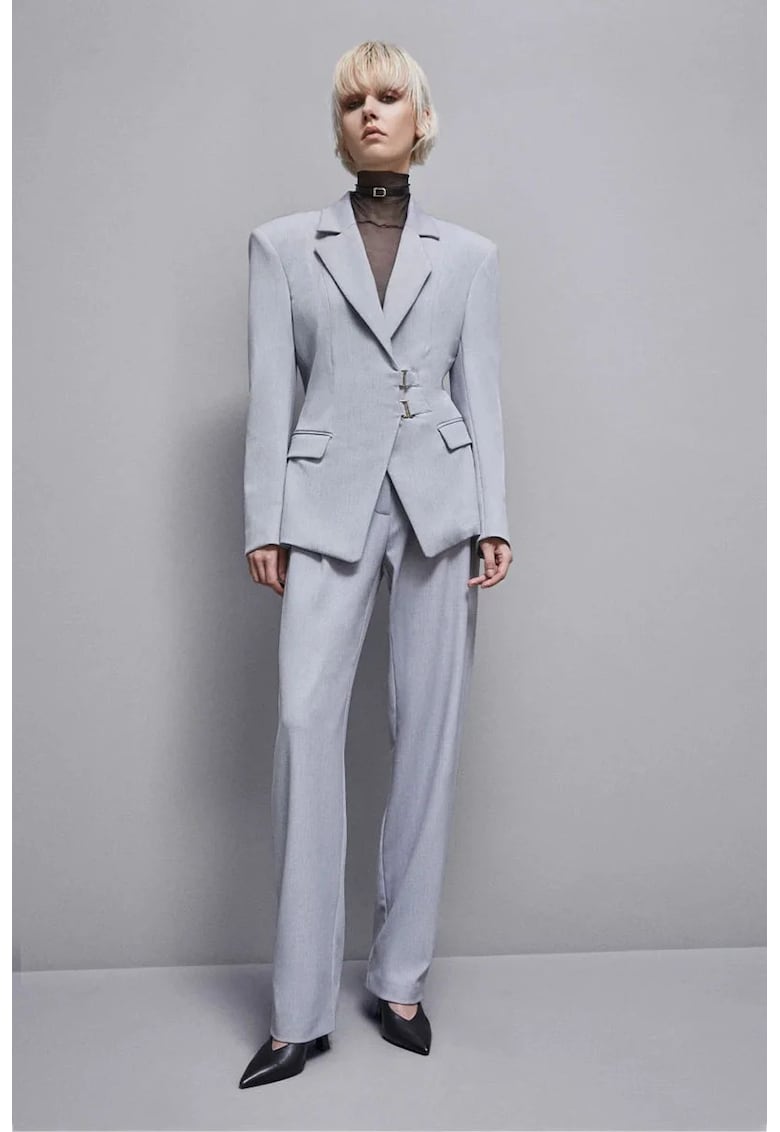 Sacou cambrat - slim fit - cu umeri supradimensionati