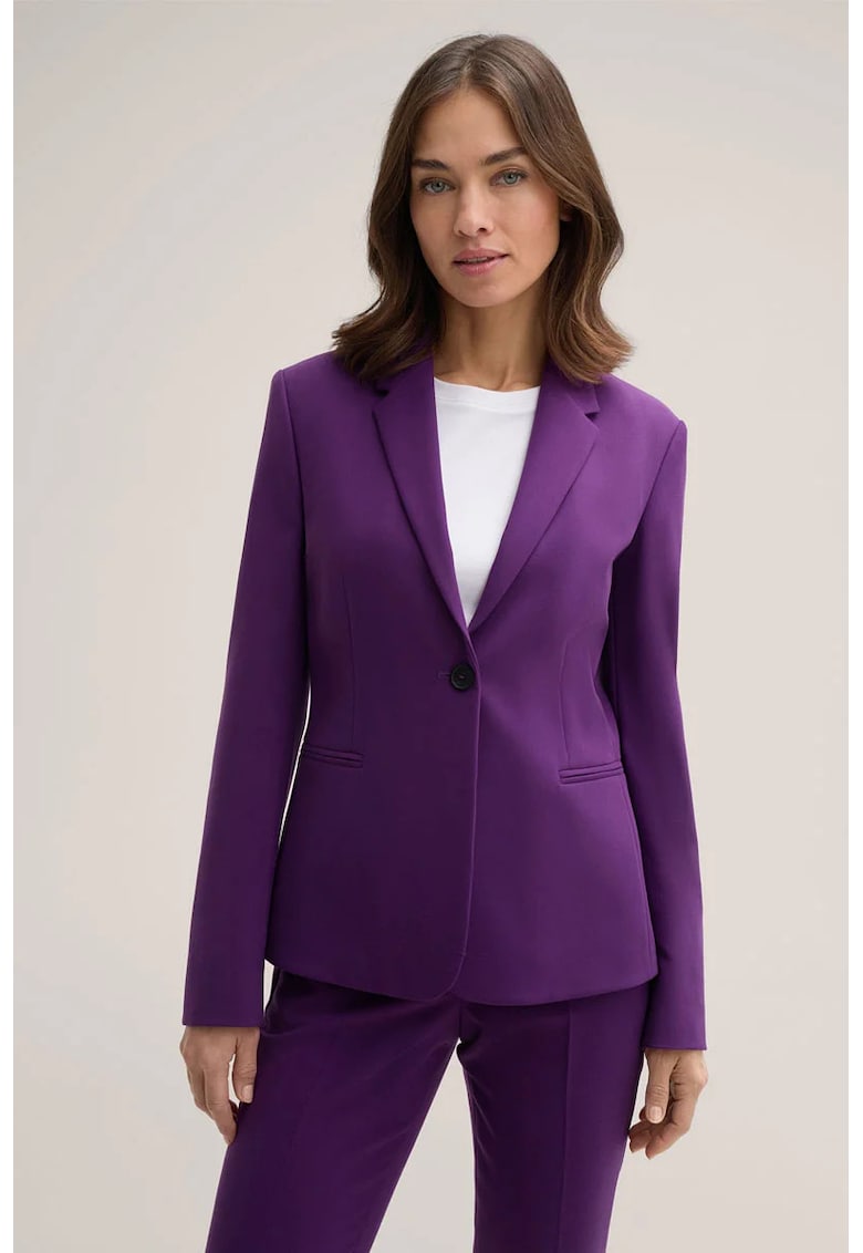 Sacou slim fit cu închidere la un singur rând de nasturi