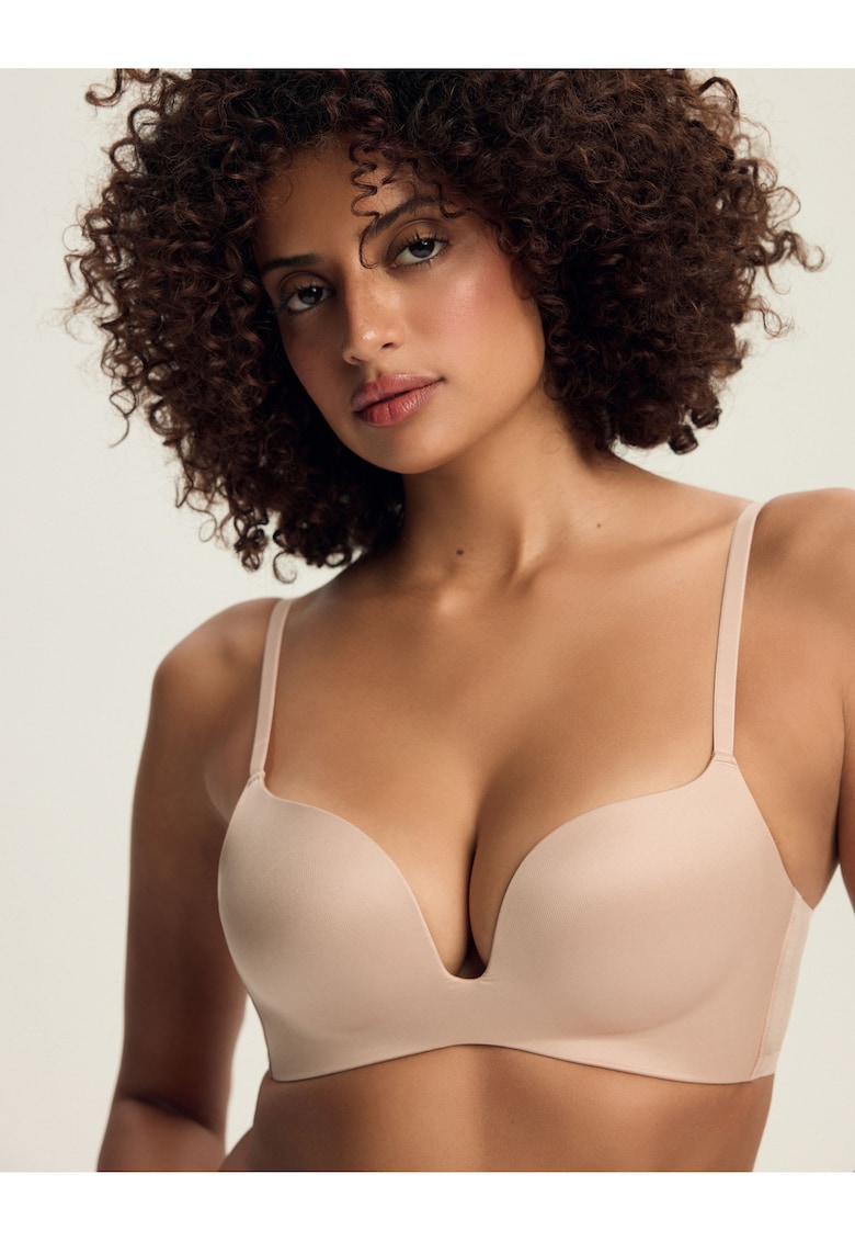 Sutien super Push-up bej Shapy