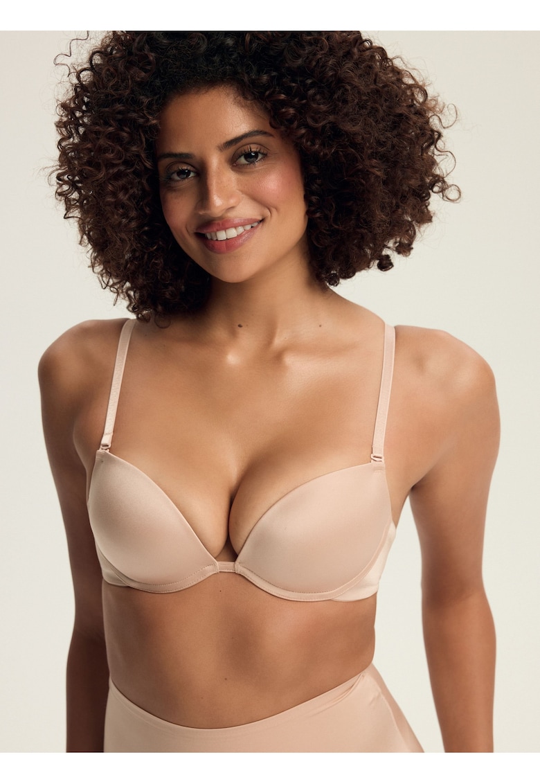 Sutien push-up bej Silky