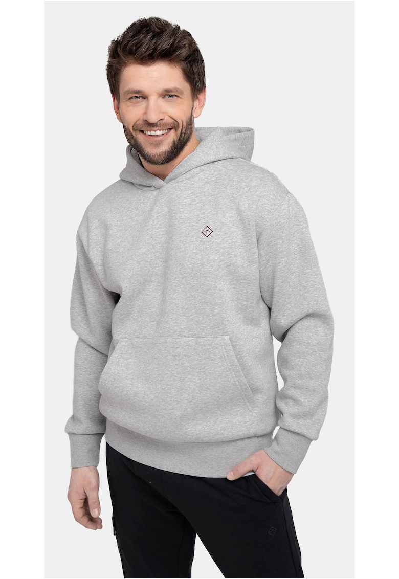 Hanorac cu buzunar kangaroo B-Caro - gri melange